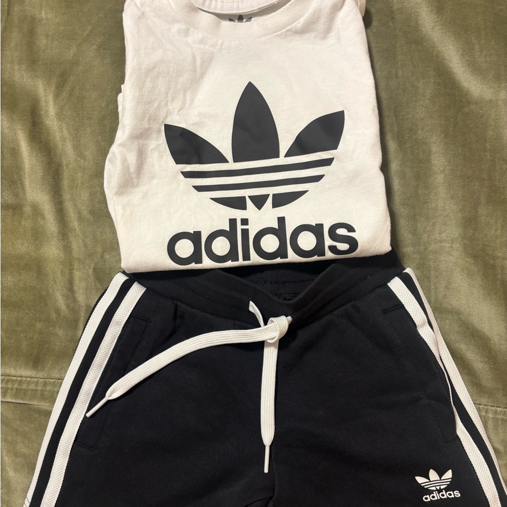 Adidas Black and White Tracksuit